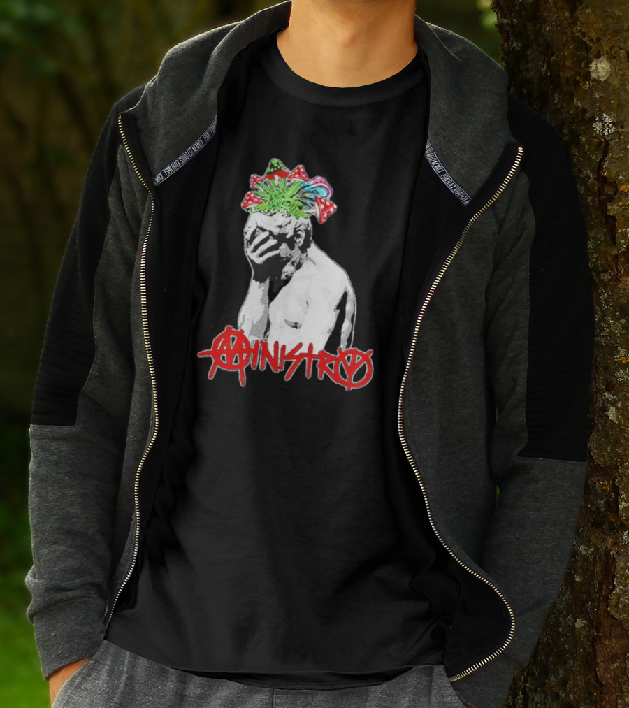 Ministry Anarchy Statue Psychedelic Mushrooms T-Shirt