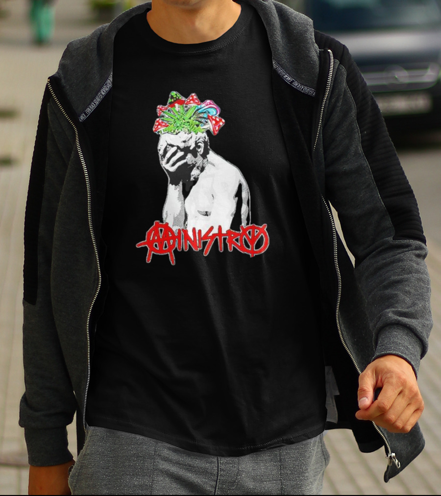 Ministry Anarchy Statue Psychedelic Mushrooms T-Shirt
