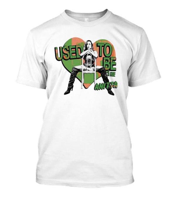 Used To Be A Hoe Anitta Chair Pose Heart Background T-Shirt