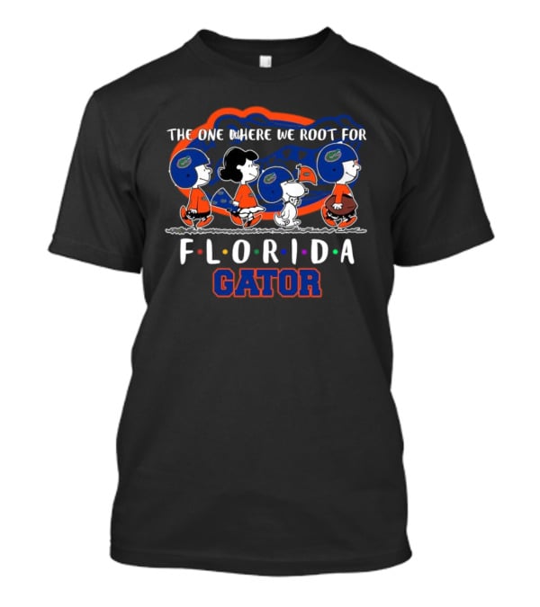 The One Where We Root For Florida Gator Peanuts Characters Football Helmets T-Shirt
