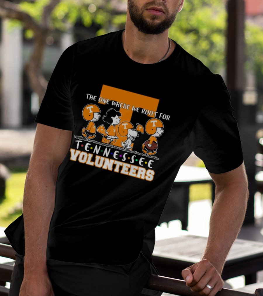 The One Where We Root For Tennessee Volunteers Peanuts Characters Football T-Shirt