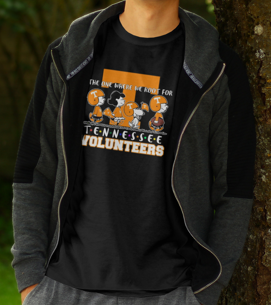 The One Where We Root For Tennessee Volunteers Peanuts Characters Football T-Shirt