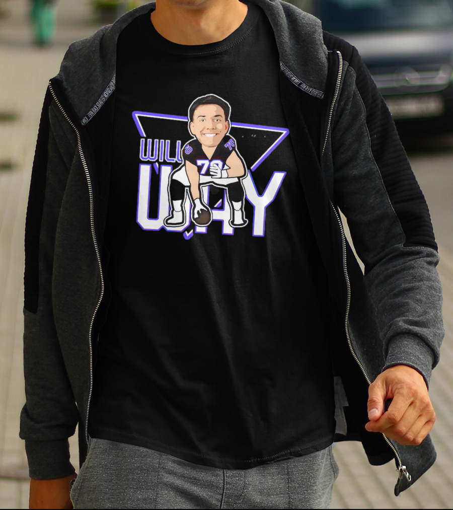 WILL WAY 70 Caricature Signature Football T-Shirt
