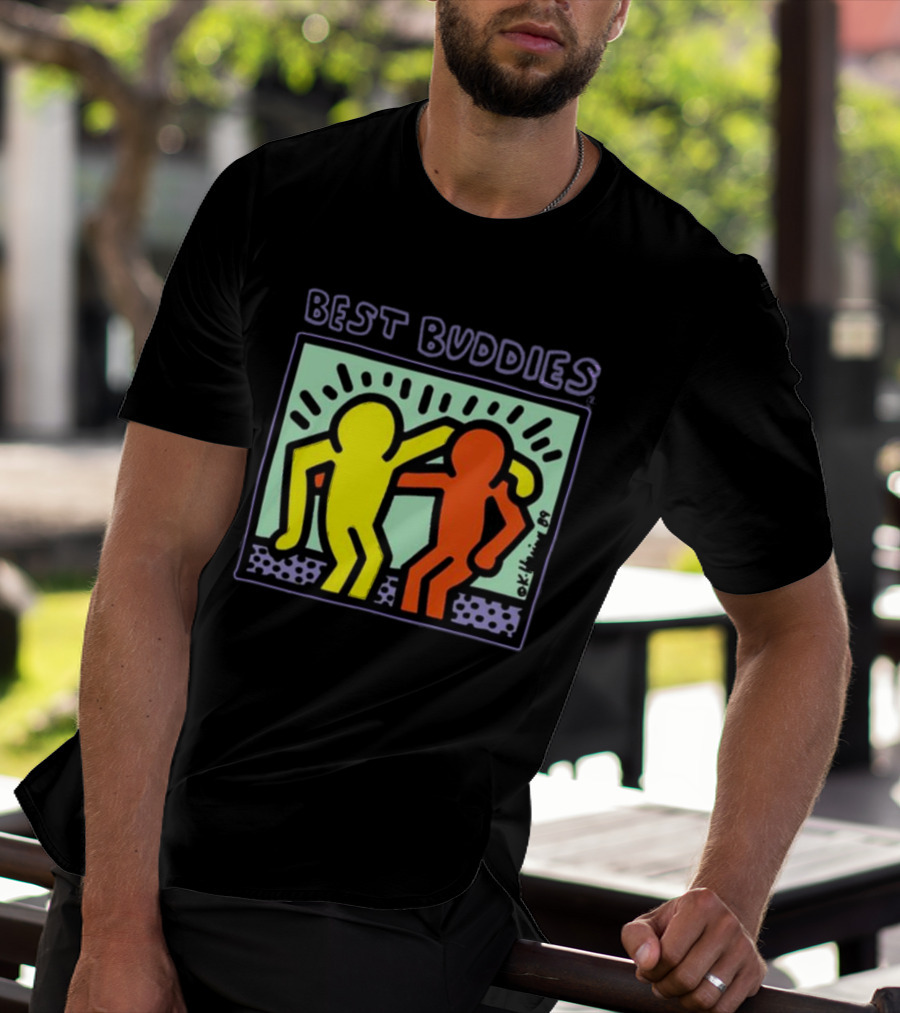 Keith Haring Best Buddies Dancing Figures T-Shirt