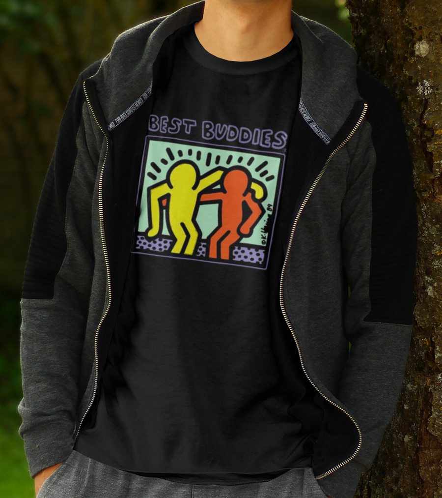 Keith Haring Best Buddies Dancing Figures T-Shirt