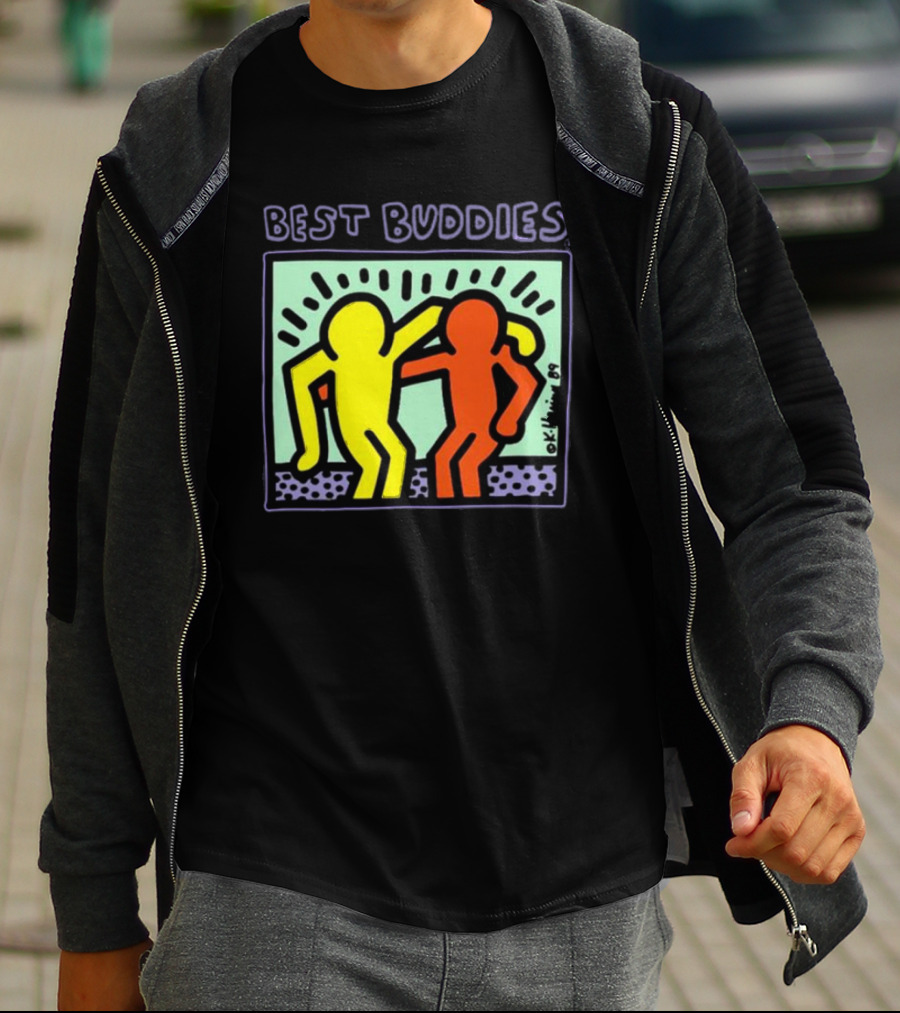 Keith Haring Best Buddies Dancing Figures T-Shirt