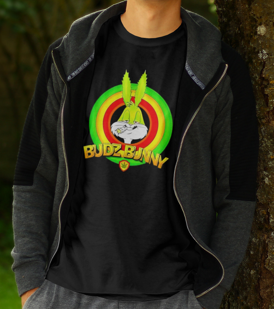 Budz Bunny Cannabis Inspired Cartoon Character T-Shirt