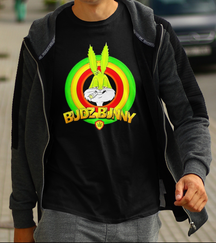 Budz Bunny Cannabis Inspired Cartoon Character T-Shirt