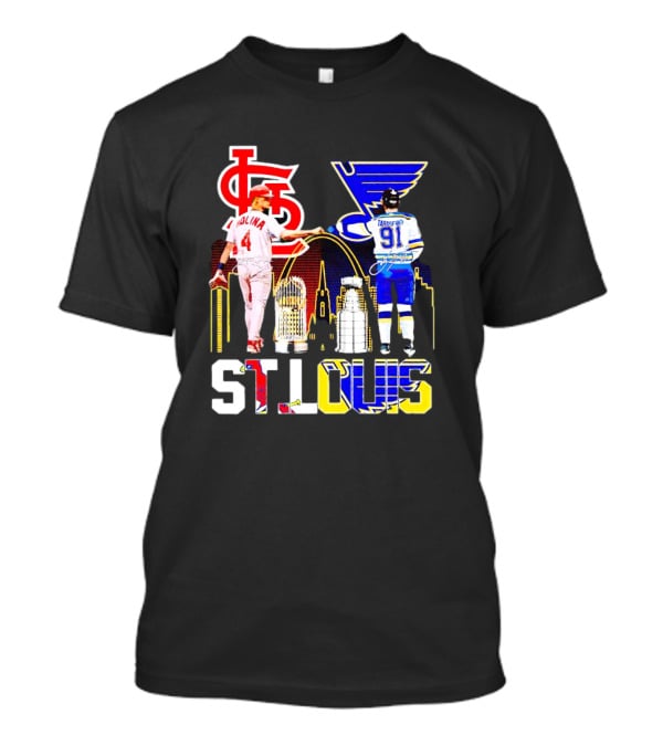 St. Louis Cardinals Molina Blues Tarasenko Skyline Arch T-Shirt