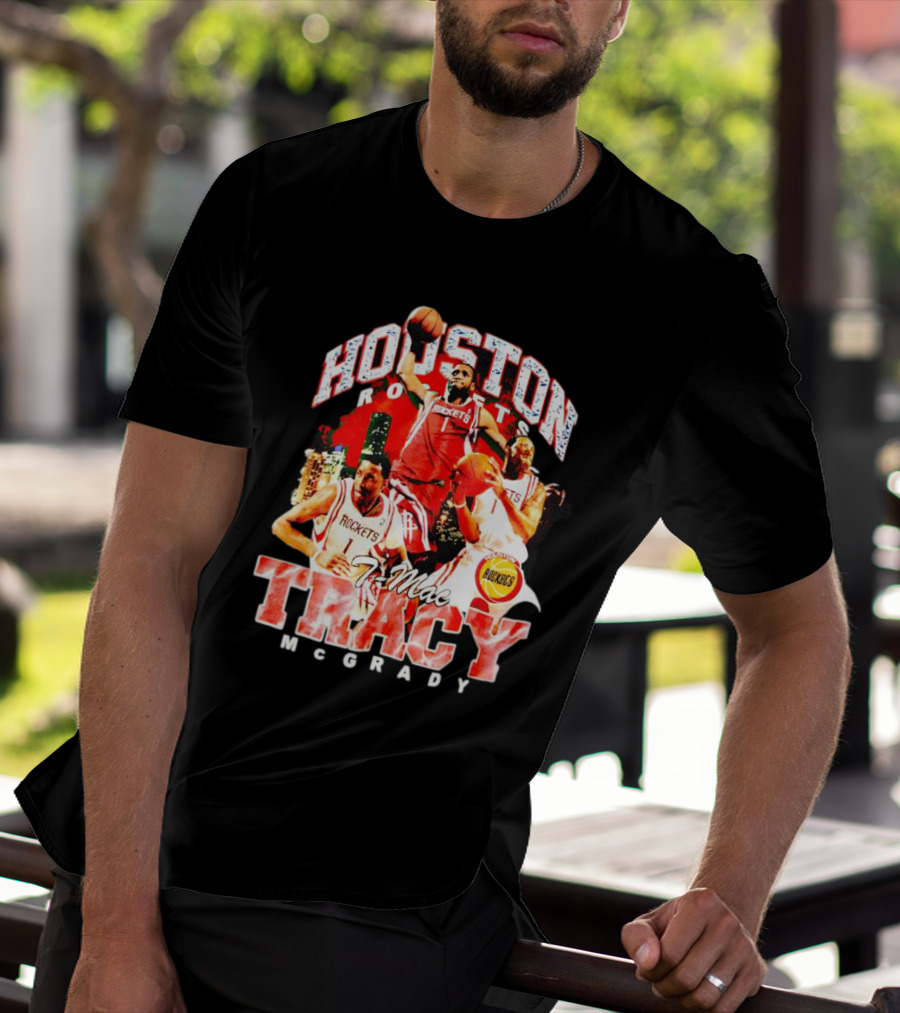 Houston Rockets T-Mac Tracy McGrady Hardwood Classics Bling Concert T-Shirt