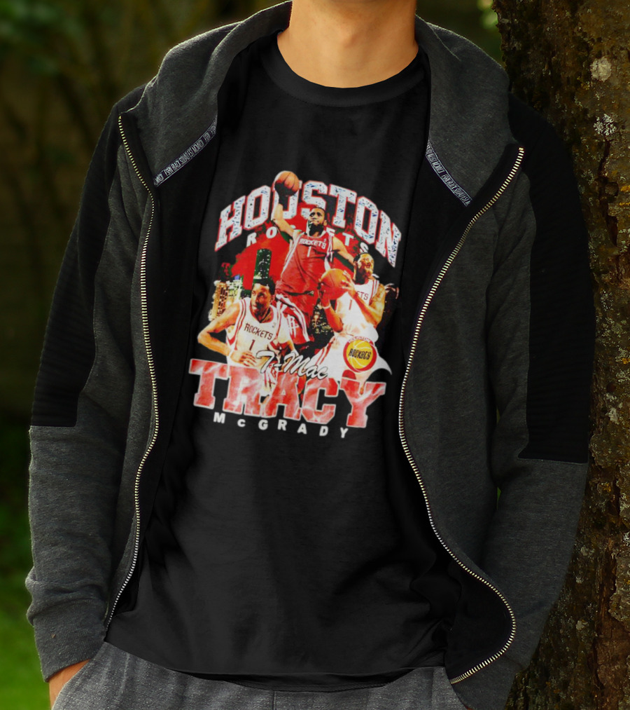Houston Rockets T-Mac Tracy McGrady Hardwood Classics Bling Concert T-Shirt
