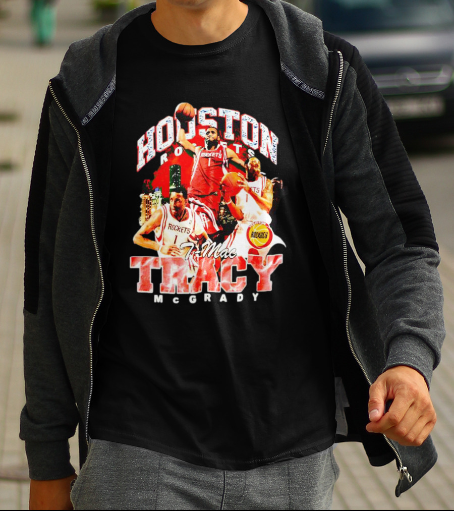 Houston Rockets T-Mac Tracy McGrady Hardwood Classics Bling Concert T-Shirt