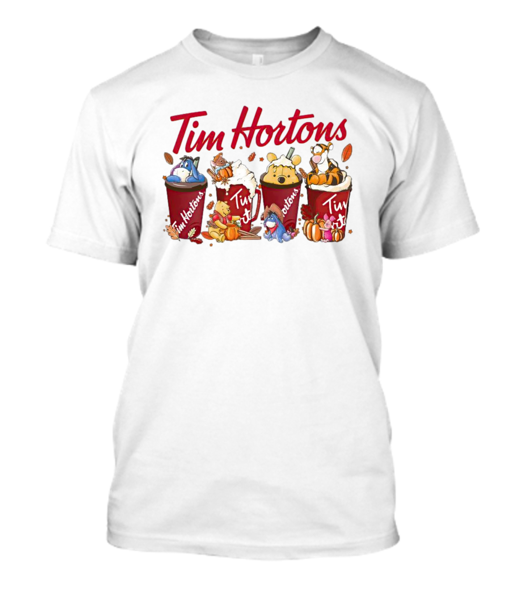 Tim Hortons Disney Characters Autumn Cups T-Shirt