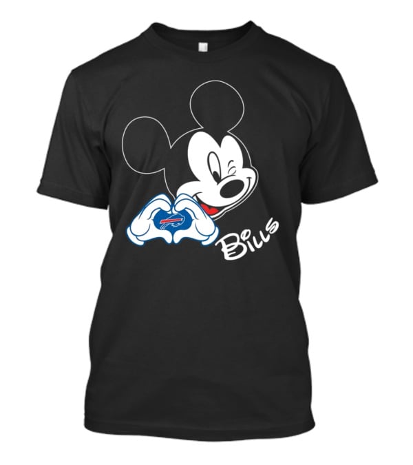 Mickey Heart Hands Buffalo Bills T-Shirt