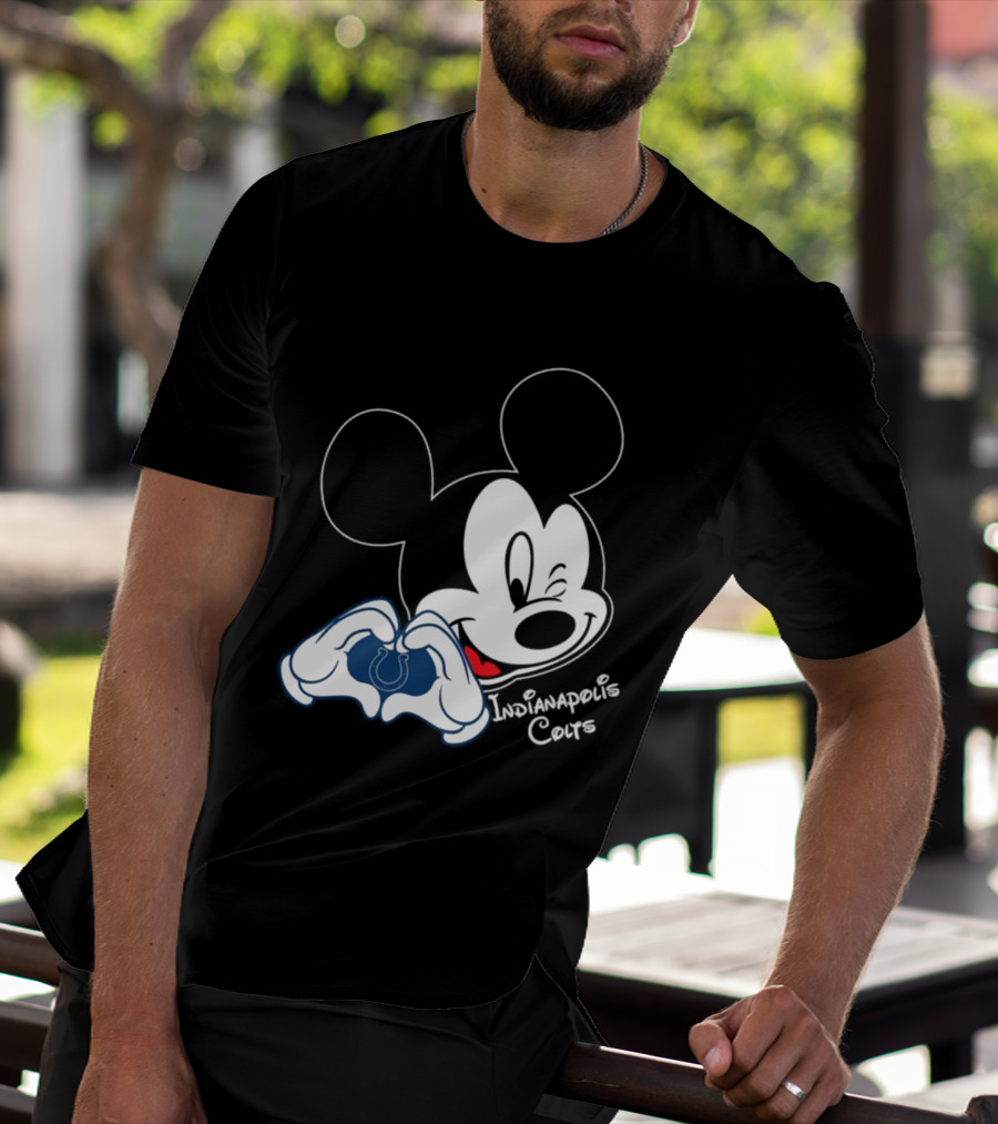 Mickey Indianapolis Colts Heart T-Shirt