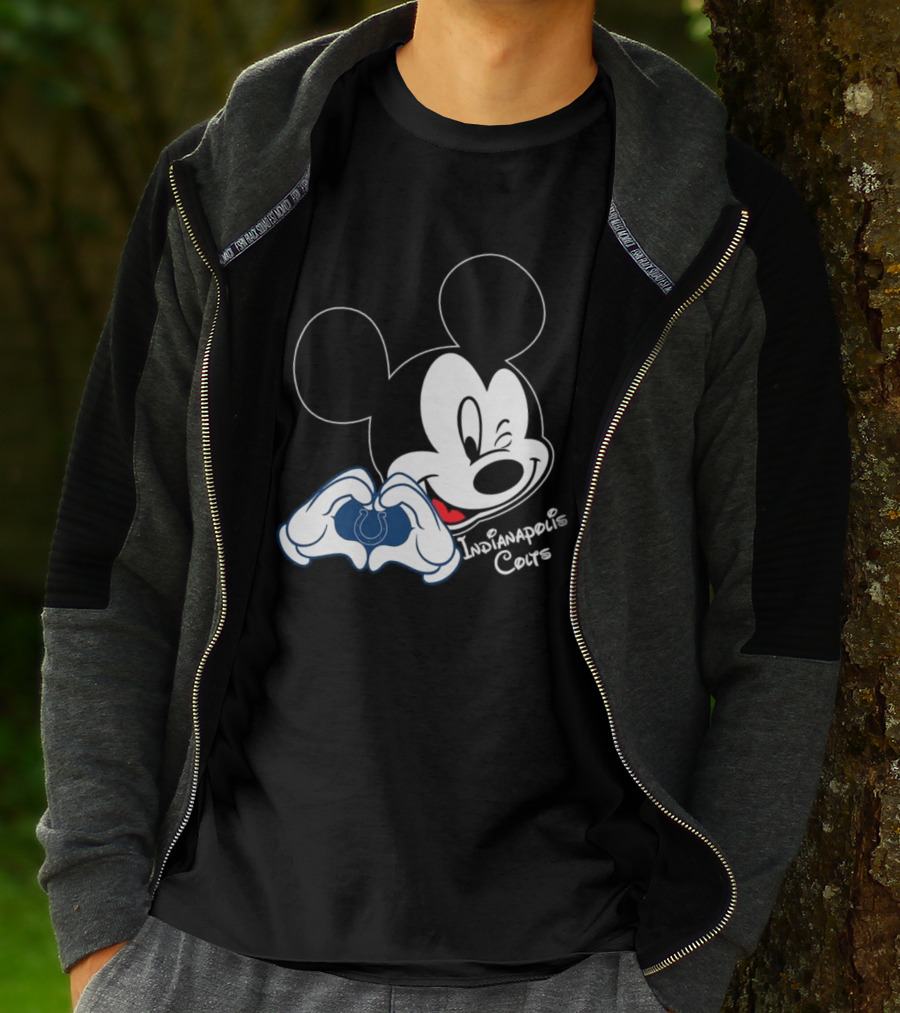 Mickey Indianapolis Colts Heart T-Shirt