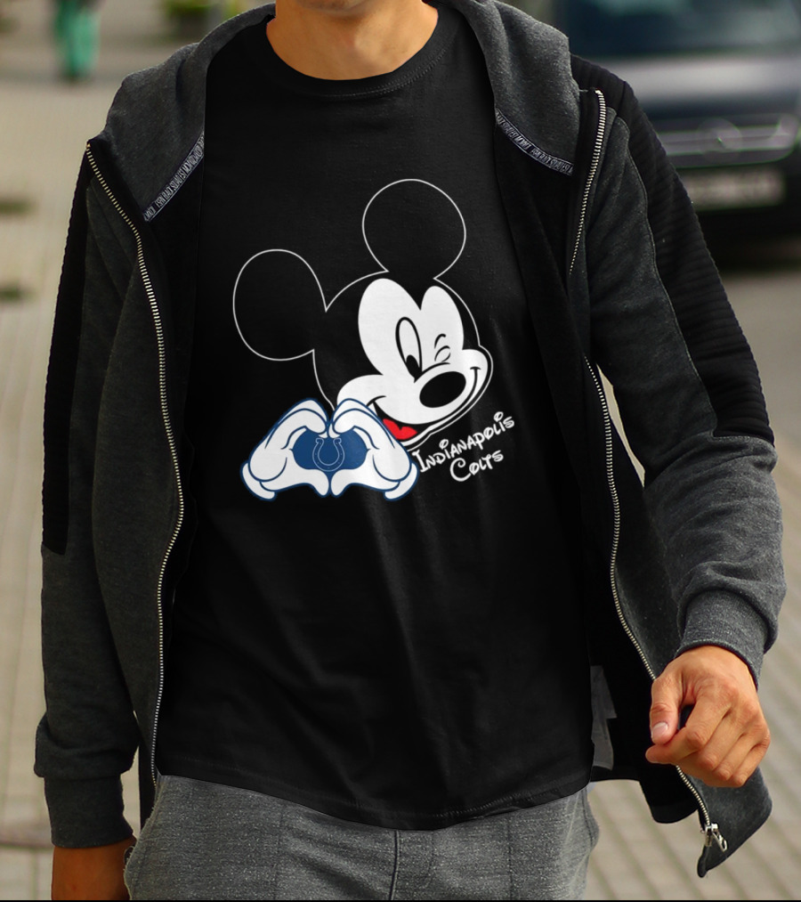 Mickey Indianapolis Colts Heart T-Shirt