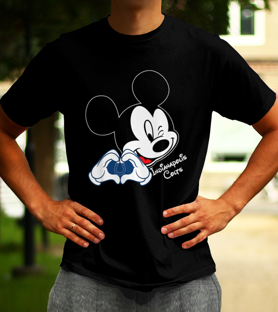 Mickey Indianapolis Colts Heart T-Shirt