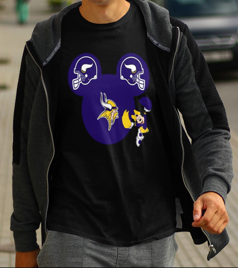 Minnesota Vikings Mickey Mouse Helmets T-Shirt
