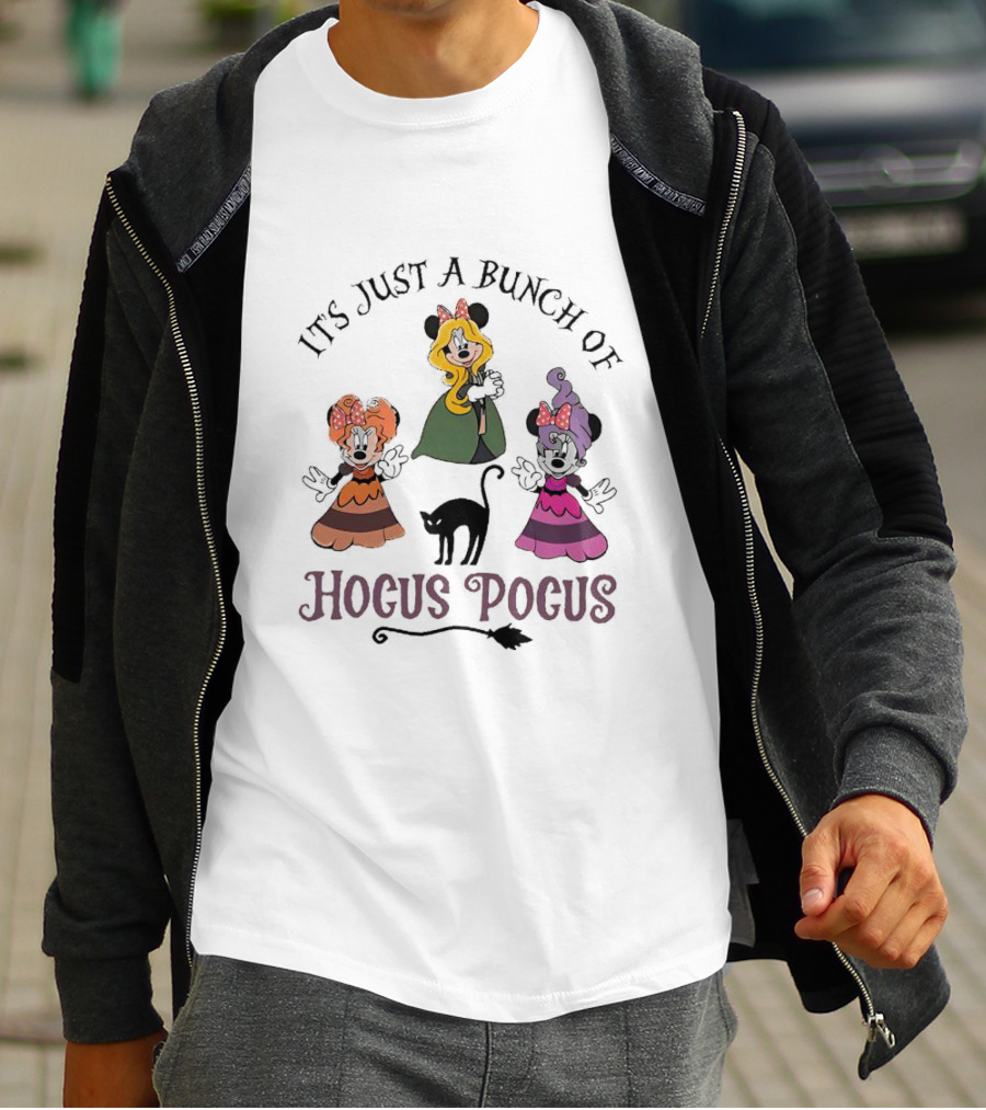 It's Just A Bunch Of Hocus Pocus Minnie Mouse Halloween Magic T-Shirt