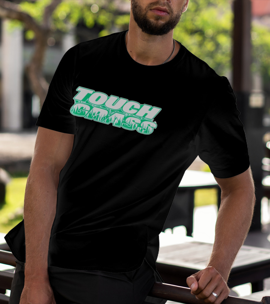 TOUCH GRASS Green Nature Aesthetic T-Shirt
