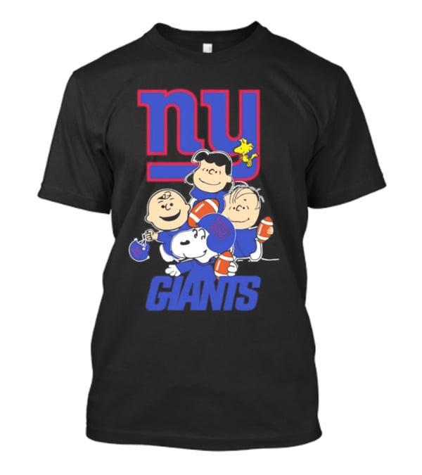 NY Giants Peanuts Characters Football T-Shirt