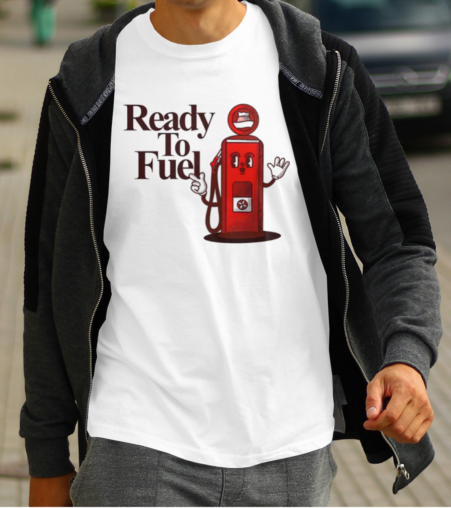 Ready To Fuel Cartoon Gas Pump T-Shirt