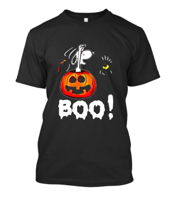 Snoopy And Jack-O'-Lantern Boo Halloween T-Shirt