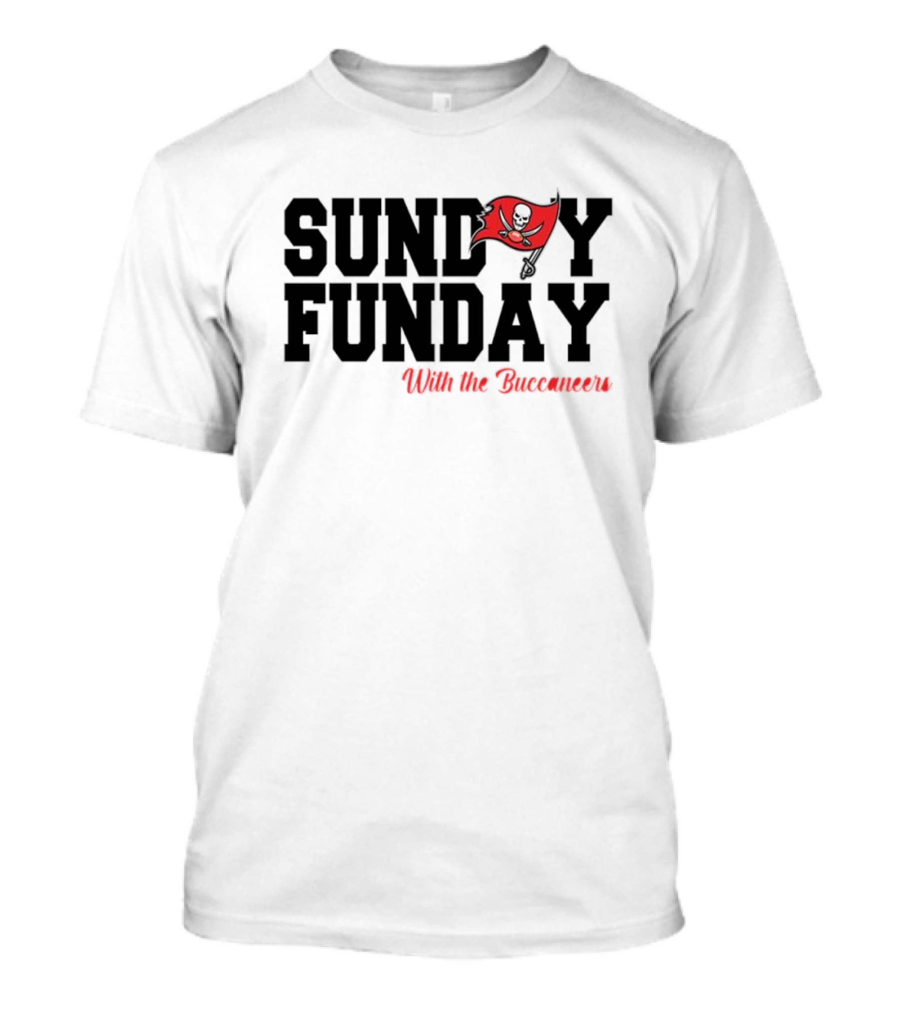 Sunday Funday With The Buccaneers Pirate Flag T-Shirt