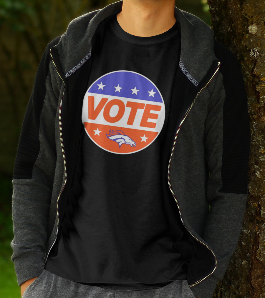 Vote Denver Broncos Team Logo Stars T-Shirt