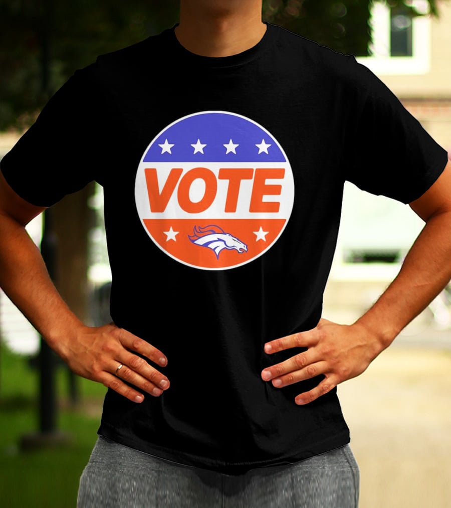 Vote Denver Broncos Team Logo Stars T-Shirt