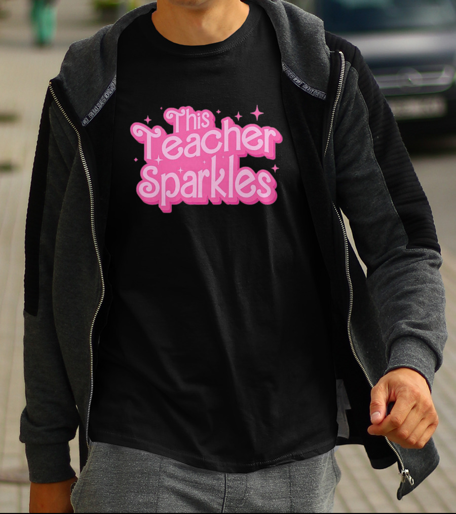 Barbie This Teacher Sparkles Pink T-Shirt