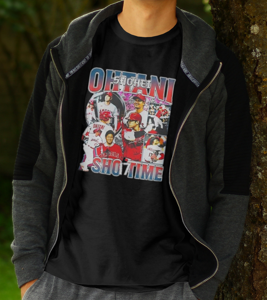 Shohei Ohtani Angels Shotime Baseball Collage T-Shirt