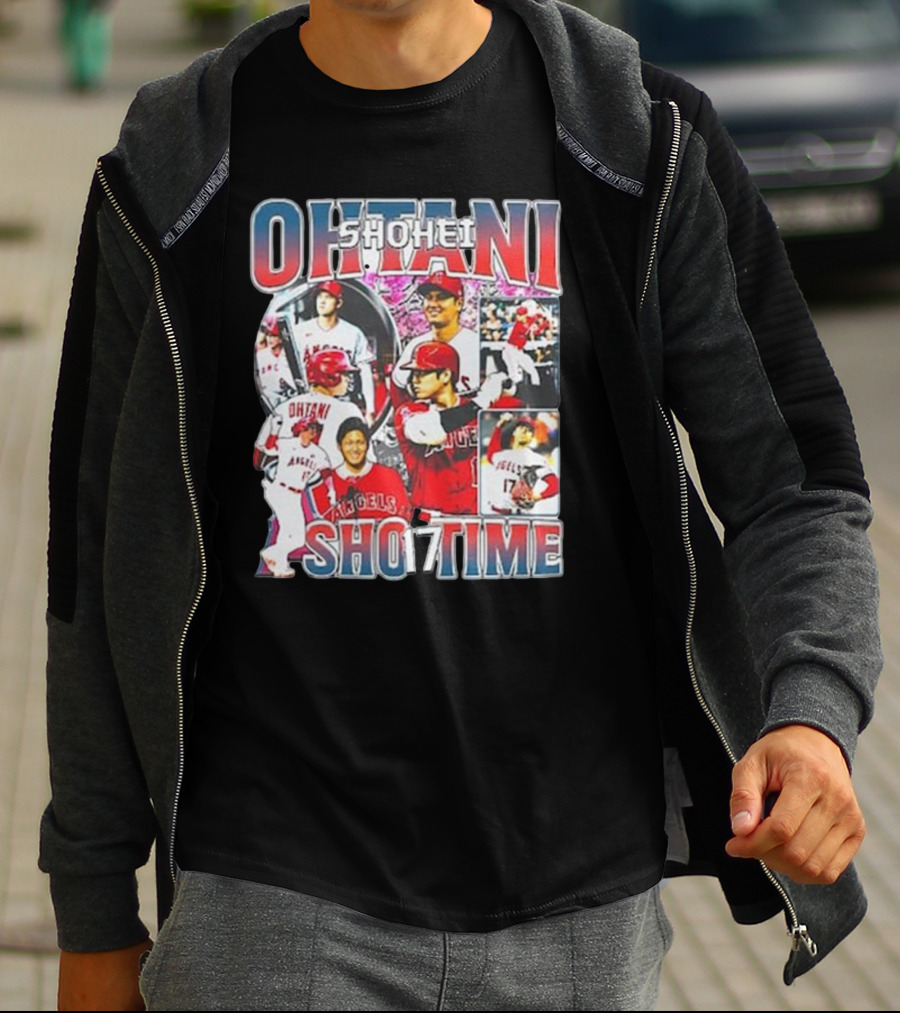 Shohei Ohtani Angels Shotime Baseball Collage T-Shirt