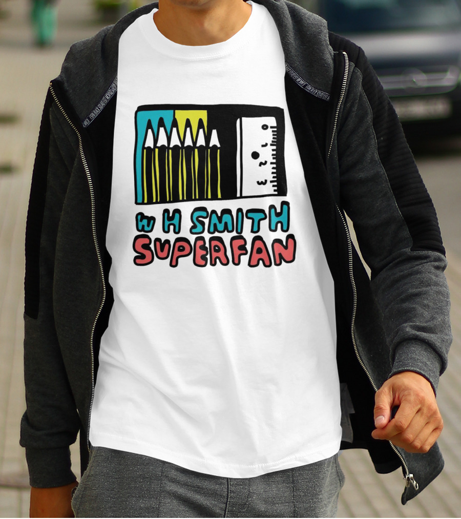 W H Smith Super Fan Pencil And Ruler T-Shirt