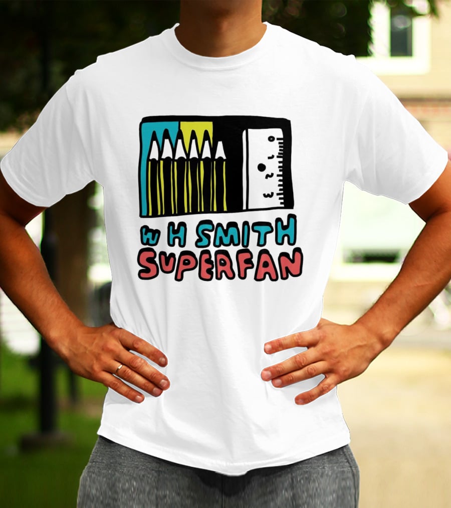 W H Smith Super Fan Pencil And Ruler T-Shirt
