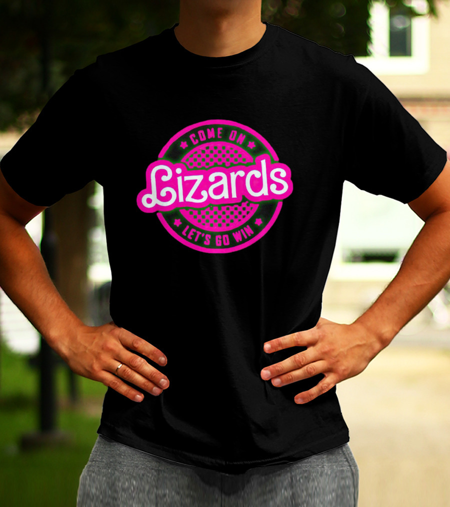 Come On Lizards Let's Go Win Retro Pop Aesthetic T-Shirt