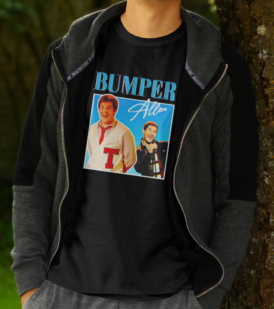 Bumper Allen Collage With Red T Sweater And Microphone T-Shirt