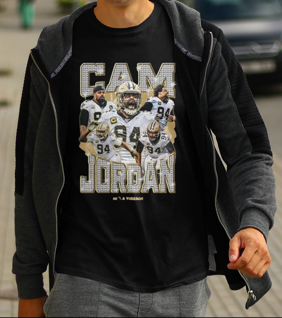Cam Jordan Football New Orleans Saints Number 94 NFL Defensive Star T-Shirt