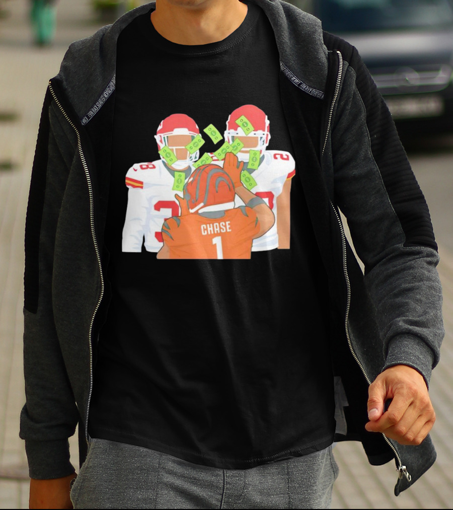 Chase Ja’marr Money Chiefs Bengals Football Showdown T-Shirt