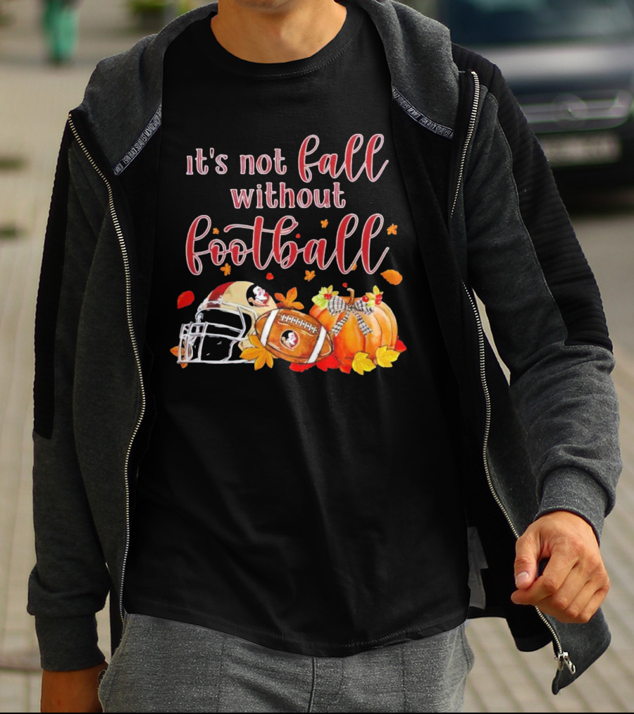 It's Not Fall Without Football Florida State Seminoles Helmet Pumpkin T-Shirt