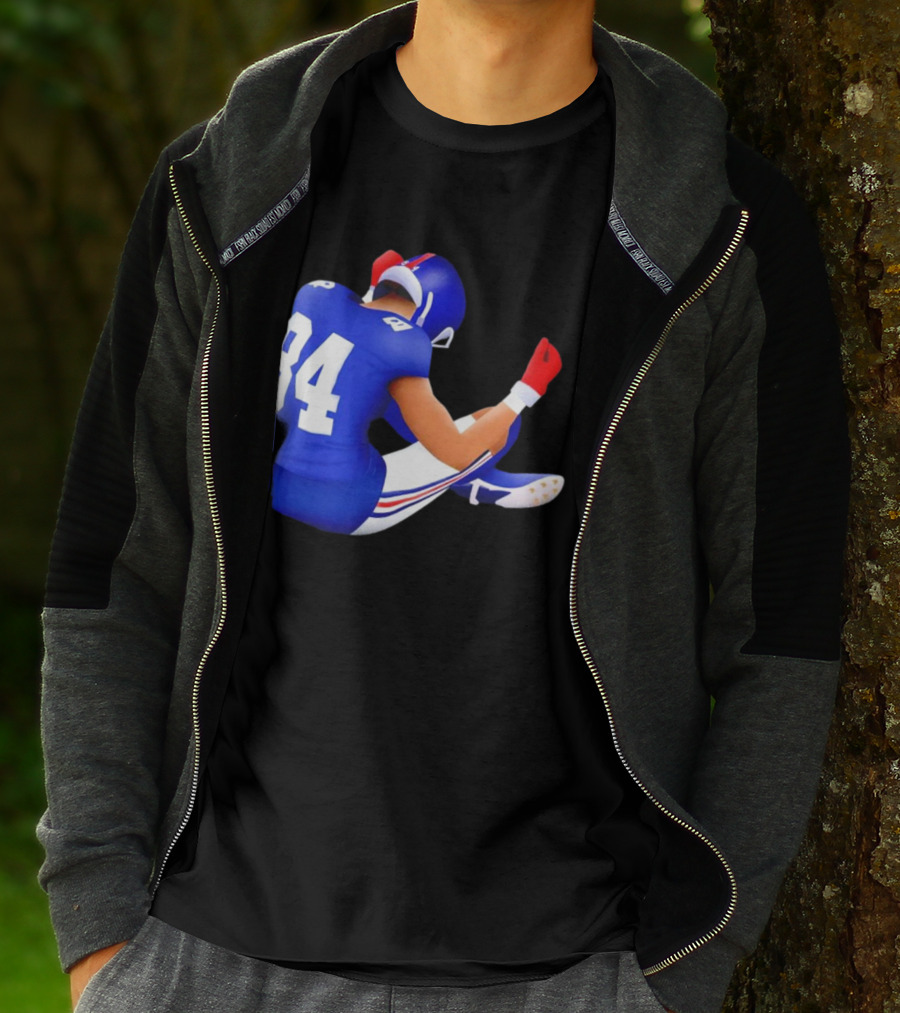 Jomboymedia Route Runner 84 Football Player Sitting T-Shirt