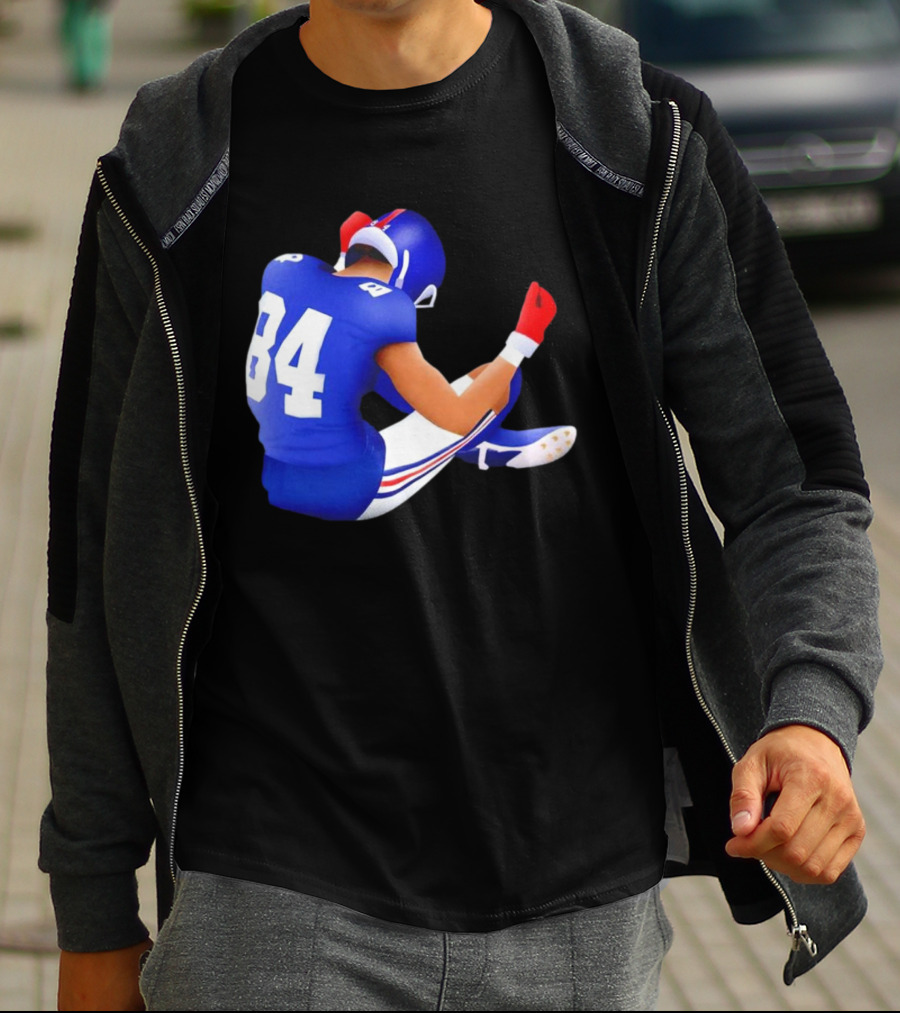 Jomboymedia Route Runner 84 Football Player Sitting T-Shirt