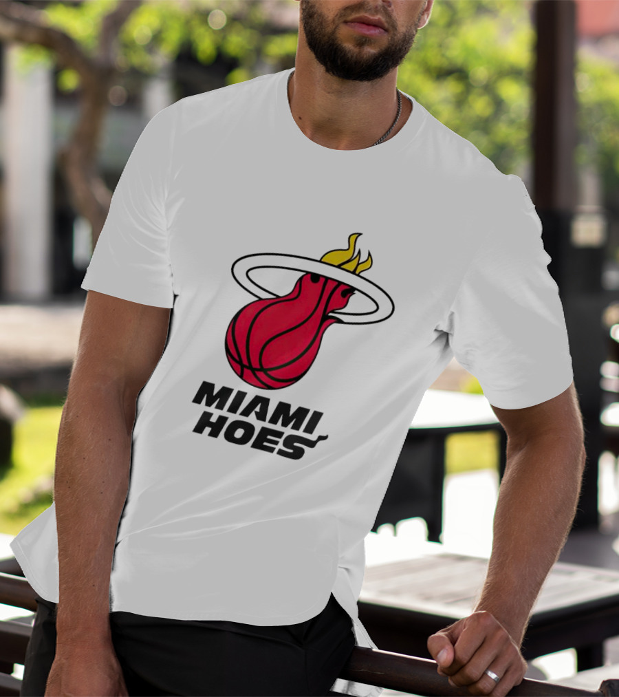 Miami Heat Miami Hoes Basketball Flame T-Shirt
