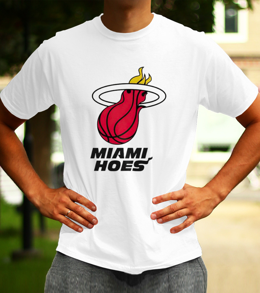 Miami Heat Miami Hoes Basketball Flame T-Shirt