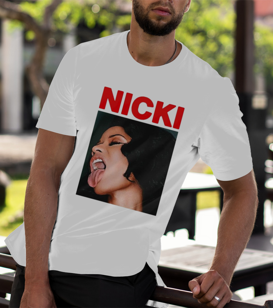 Nicki Sticking Out Tongue Image T-Shirt