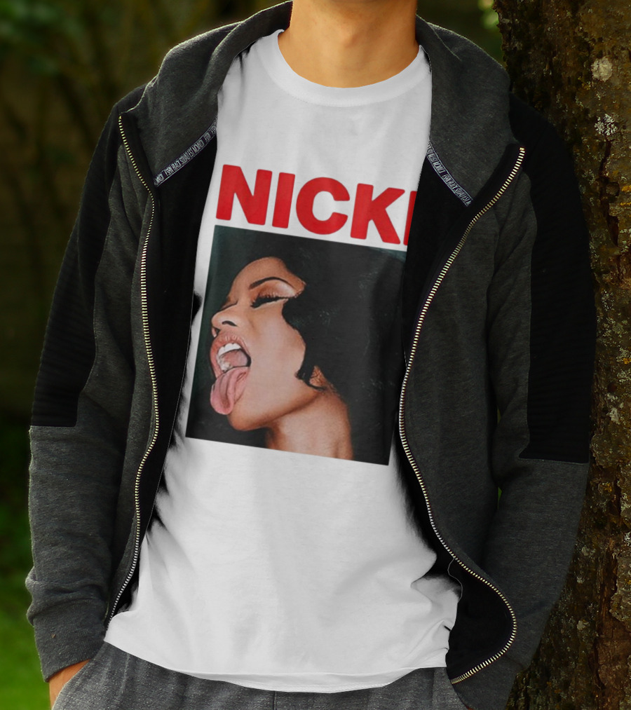 Nicki Sticking Out Tongue Image T-Shirt