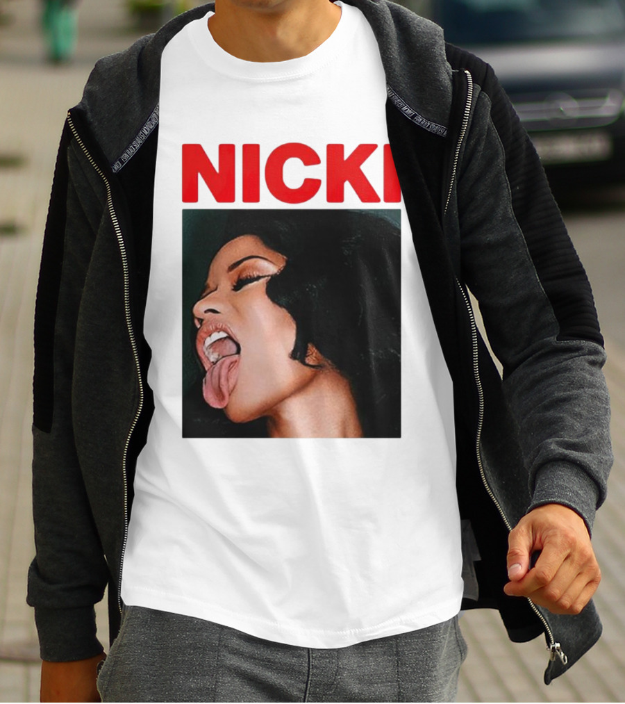 Nicki Sticking Out Tongue Image T-Shirt