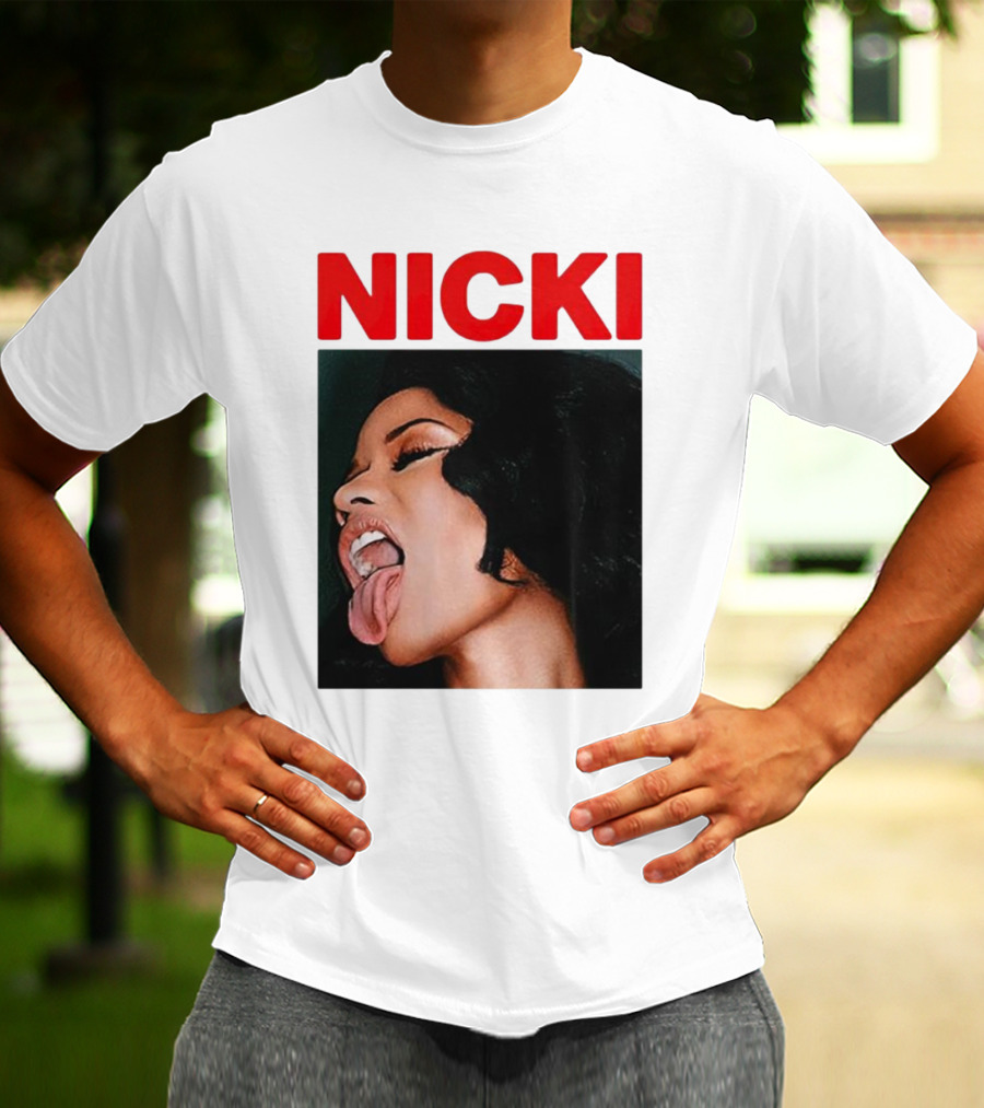 Nicki Sticking Out Tongue Image T-Shirt