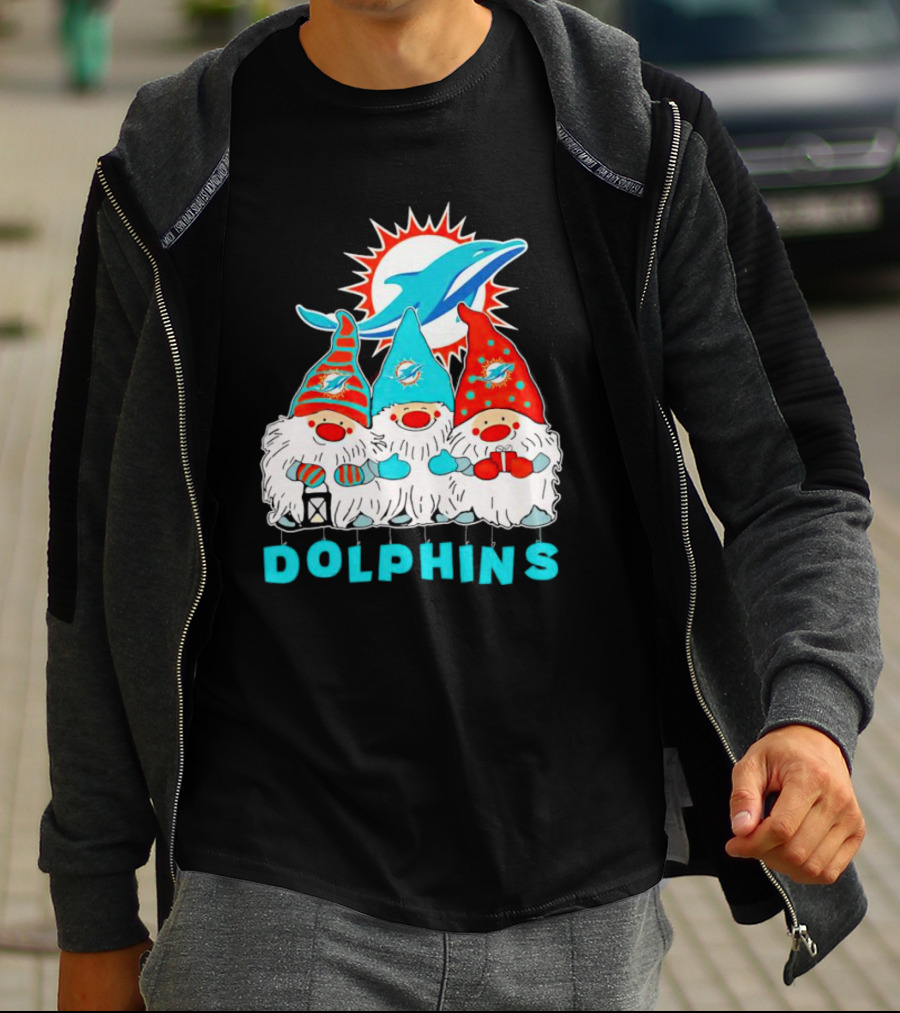 Miami Dolphins Gnomes Football Team Fan T-Shirt